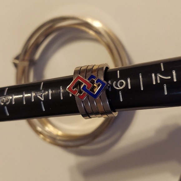 Amazing Gucci 5 band Gucci bracelet and ring, 925, enamel, vintage EMC! - Picture 10 of 11